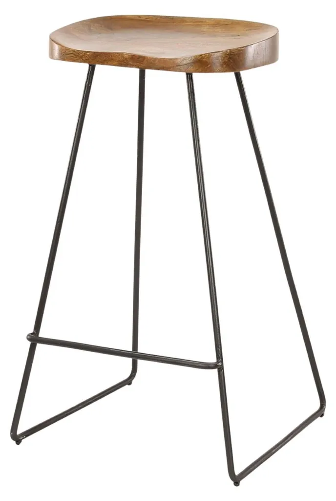 Tabouret de bar pour îlot de cuisine en bois d'acacia marron FURNLUX
