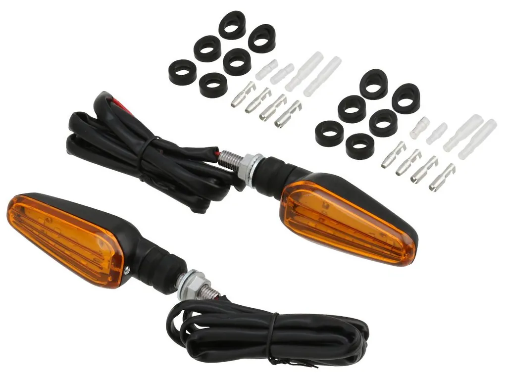 Kit 2 Clignotants LED 12V Noir D45-60-207 - Éclairage Puissant et Compact