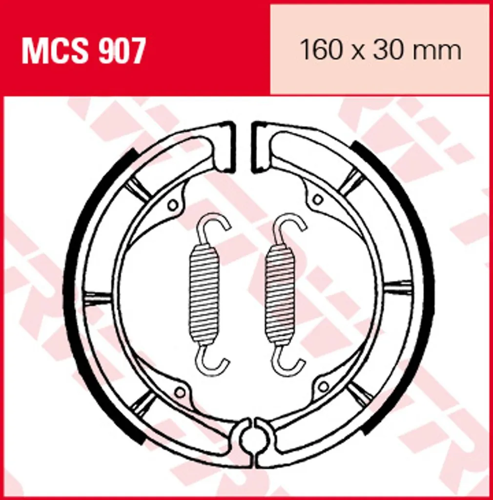 Pièce de rechange SUZU MCS907 : semelles de frein pour entretien tambour