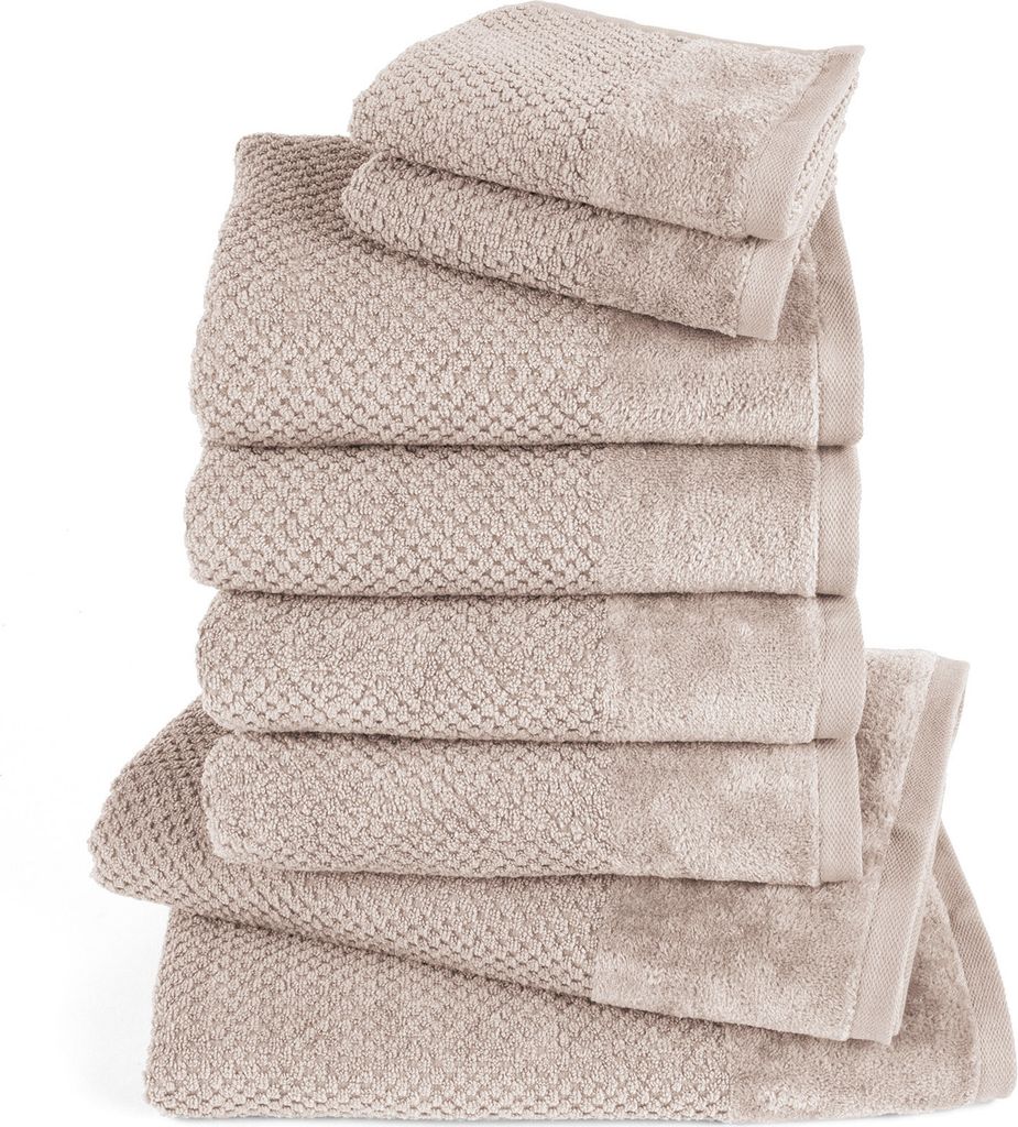 Pure Label 8-TLG Handtücher Set mit Aufhängeschlaufen aus Produktbild 