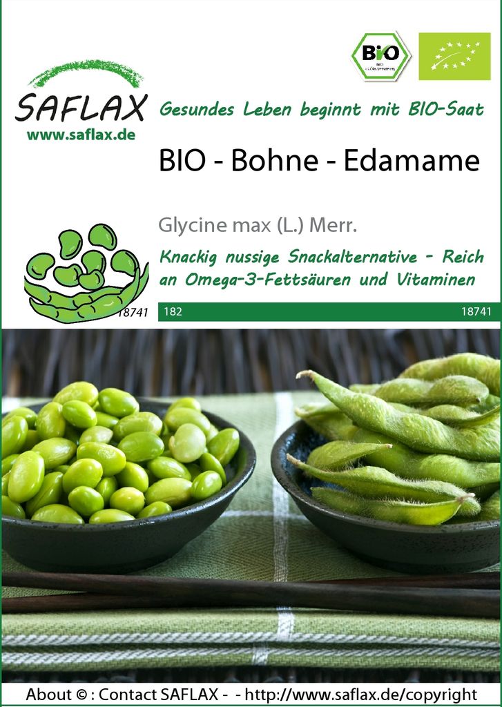 SAFLAX  -- Haricot – Edamame - 8 graines - Glycine Image du produit 