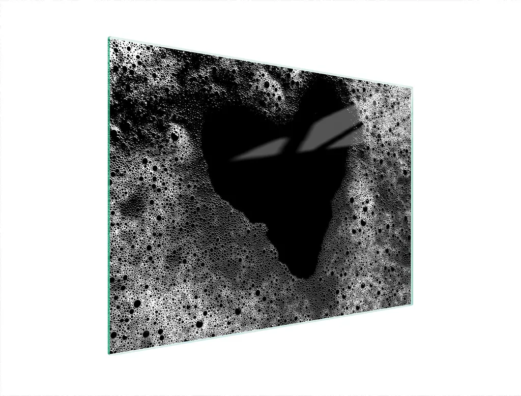 Tagliere Vetro Temperato 40x30 Design Cuore - Coprifornelli Moderno - 1