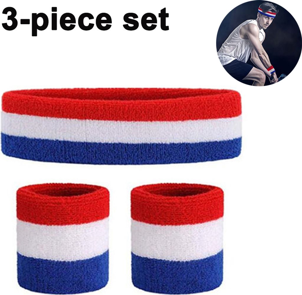 Schwei?band-Set, Sport-Stirnband, Armband-Set, Schwei?b?nder, Frottee-Armband, Handgelenk-Schwei?band, Stirnb?nder, feuchtigkeitsableitendes, schwe...