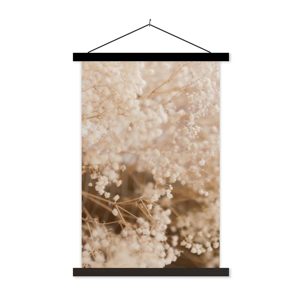MuchoWow Textilposter Pampasgras - Pflanze - Natur 120x180 cm mit schwarzem Rahmen - Fotos