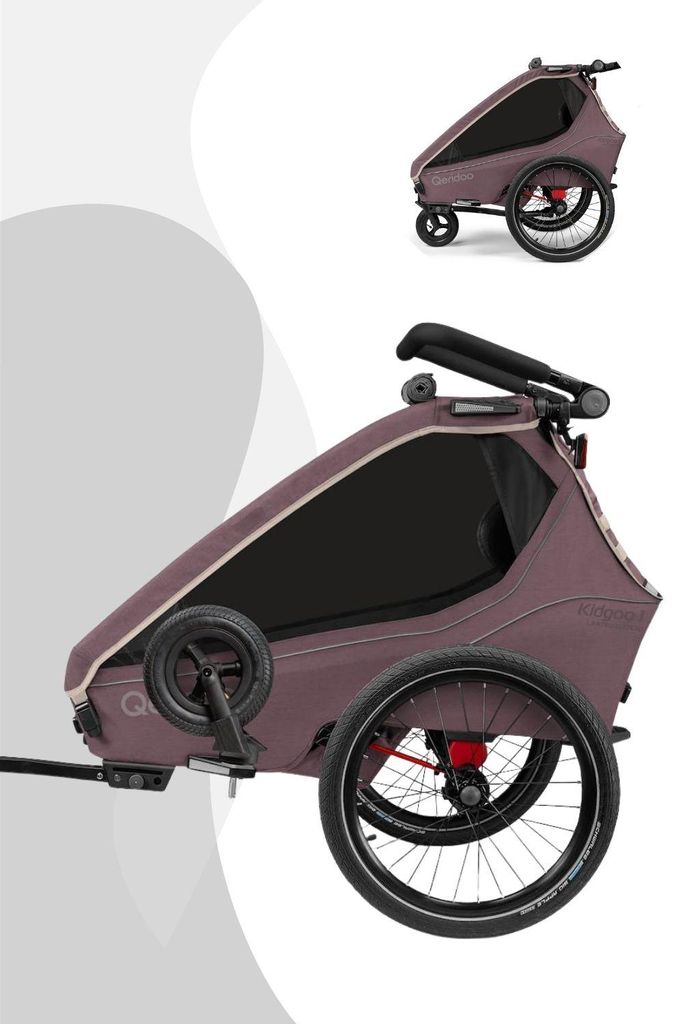 Qeridoo Kidgoo 1 - Kinderfahrradanhänger für 1 Kind