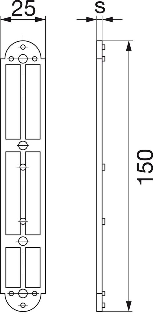 MACO RUSTICO Unterlage für Ladenplattenkloben MV Abstand 13 mm, 5 mm, schwarz