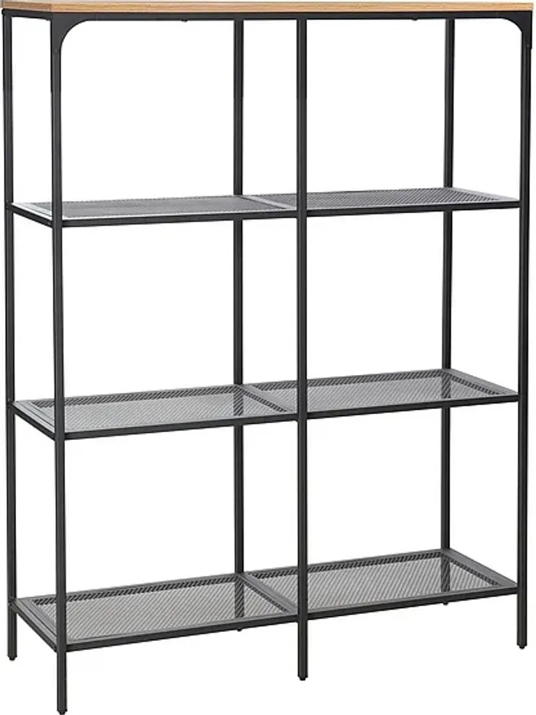 Libreria LEX A Rovere Nero | Scaffale per Famiglia Robusto e Bello