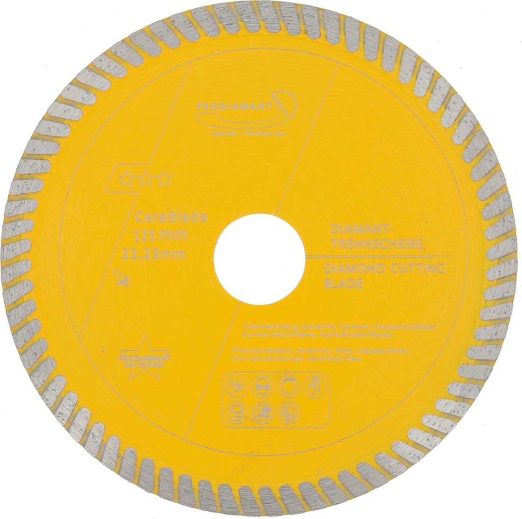 PRODIAMANT Diamanttrennscheibe 125mm Fliese, Naturstein Cerablade