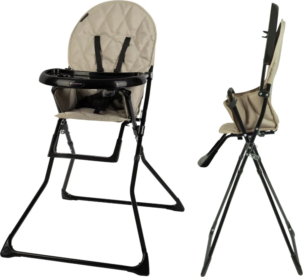 Chaise Haute Bébé Pliable Joy Army X Adventure - Idéale Gain de Place