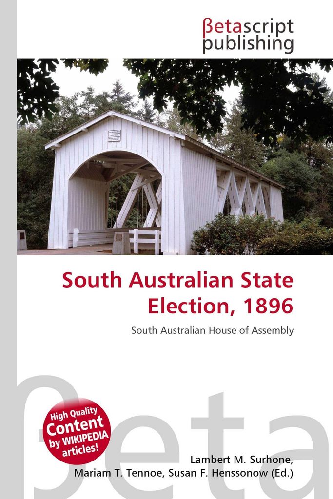 South Australian State Election, 1896