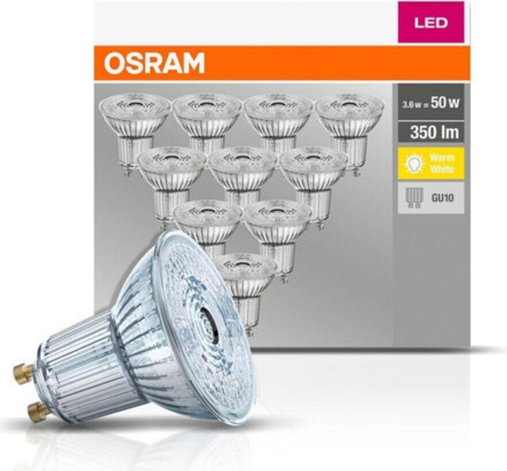 Osram 10er-Pack GU10 LED Birne Base 4,3W 350Lm Glas Produktbild 9