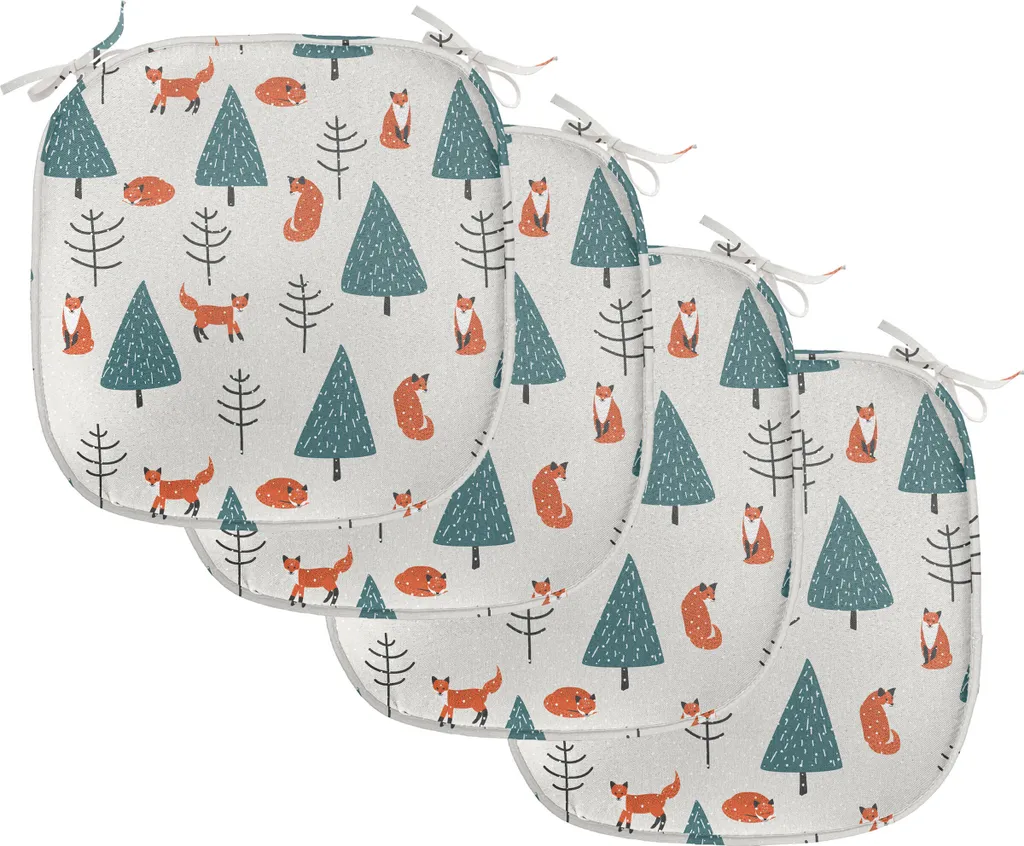 Coussin de Chaise Anti-Glisse et Imperméable, Lot de 4 pour Siège Cuisine