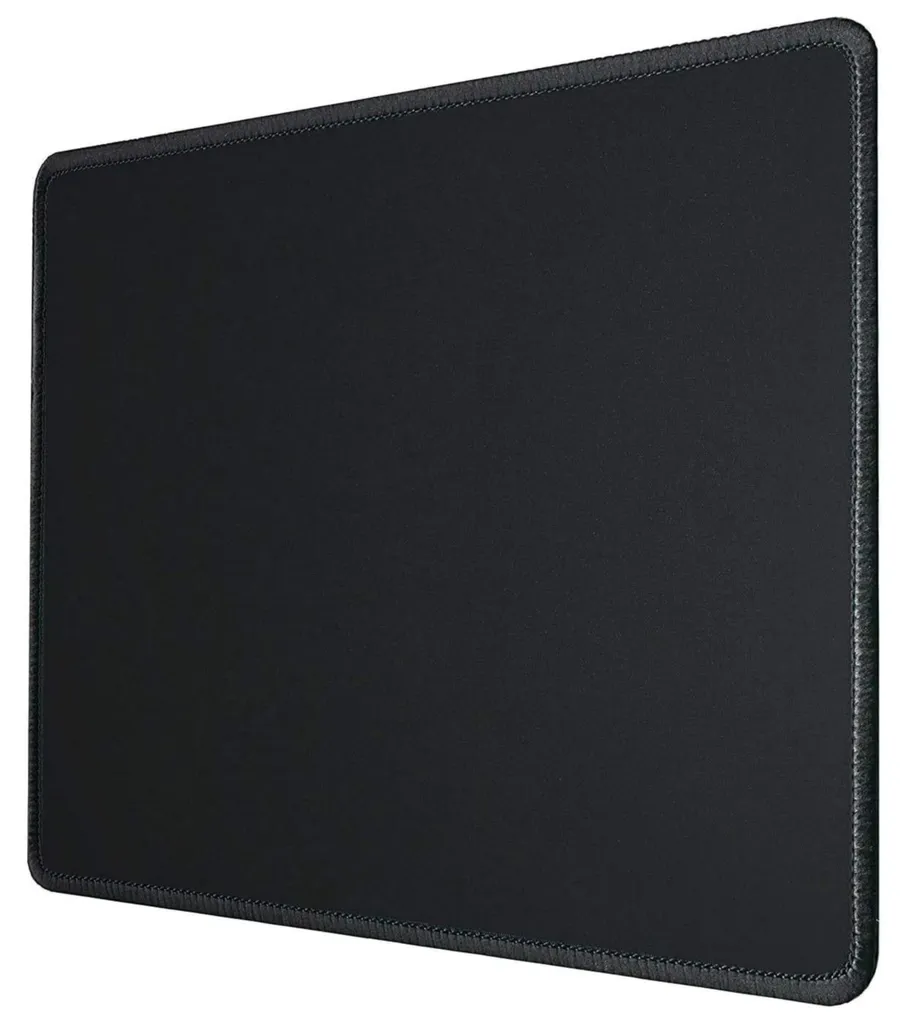 Tapis de souris de bureau 32x27 cm antidérapant et silencieux en noir