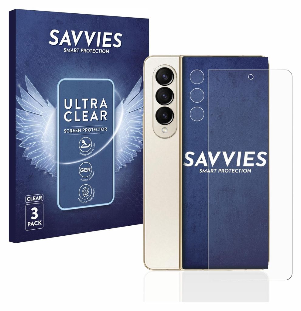 A product shot of a phone screen protector packaging and a phone.