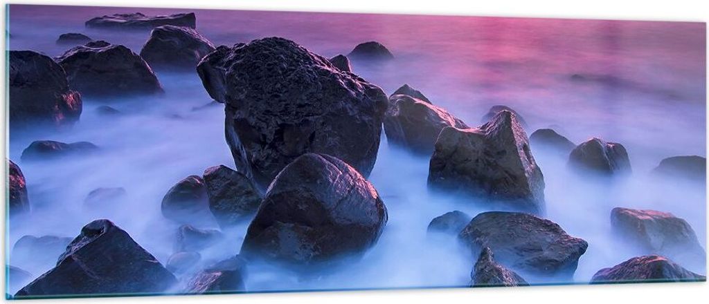 Bilder auf glas - Strand ufer wolken dämmerung - 140x50cm - Produktbild 