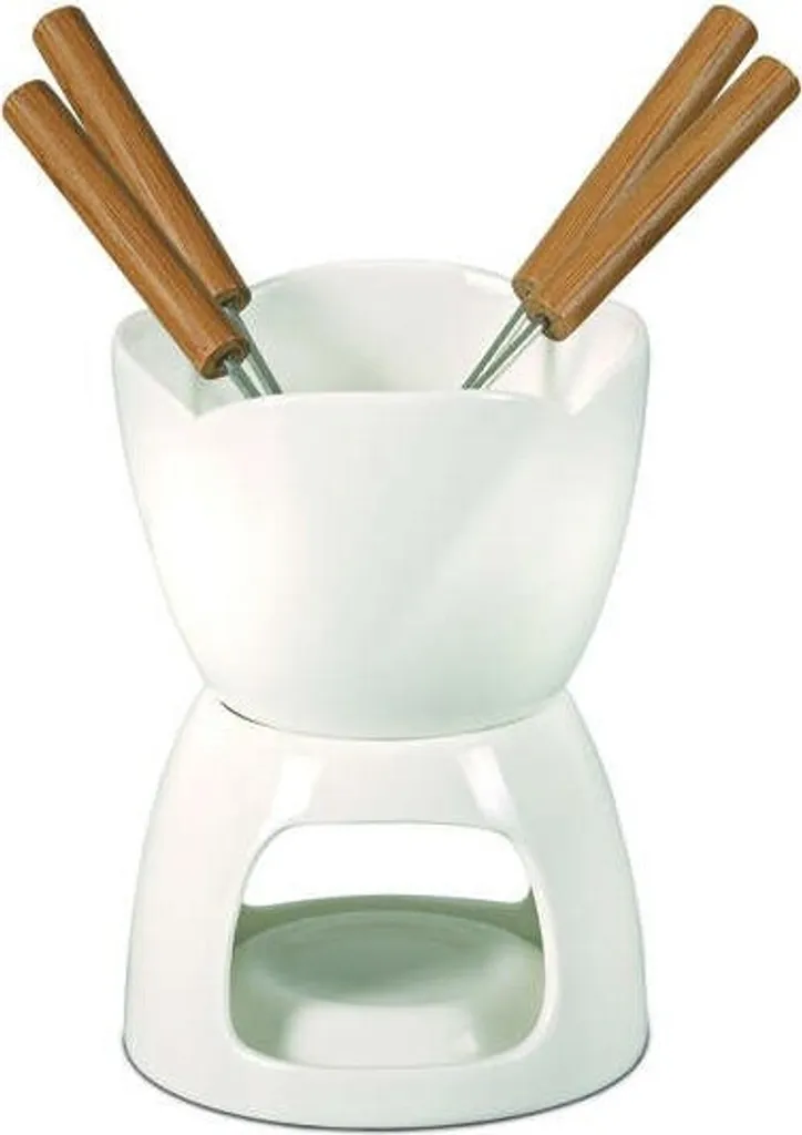 Set Fonduta Cioccolato Banquet Collezione Bianca 6 Pezzi - Offerta Casa