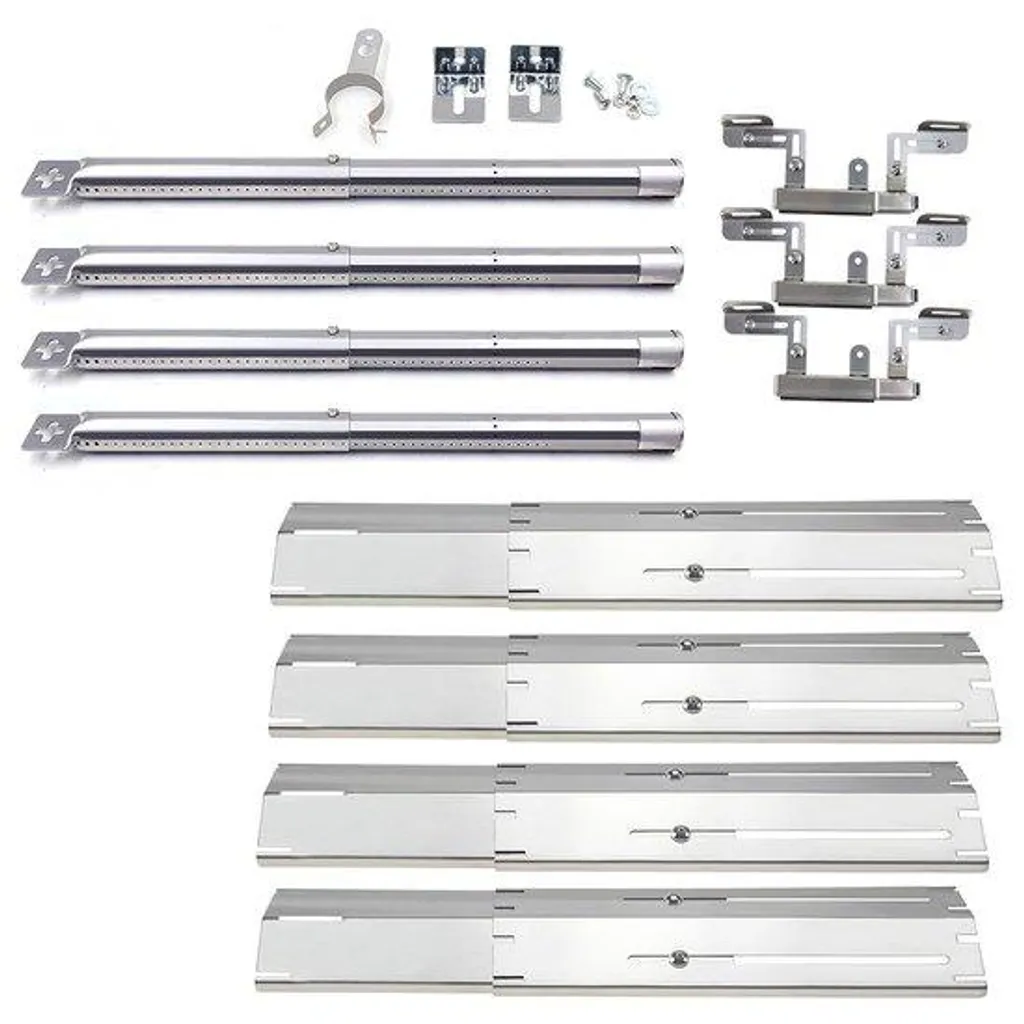 Diffuseur de chaleur inox pour barbecue gaz - lot de 4 pièces rechange