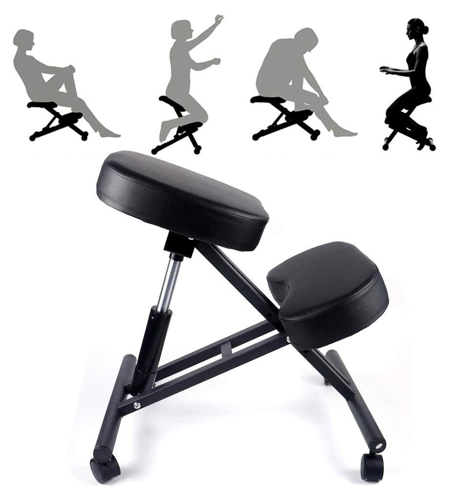 Kniestuhl Computerstuhl Orthopädischer Ergonomischer Kniehocker Gesundheitsstuhl Bürostuhl Wirbelsäulen Korrektur Haltungskorrekturstuhl Verstel...