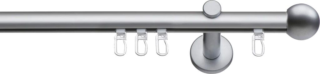 SN Deco - Innenlaufgarnitur Straßburg, 19 mm, 1-Lauf, chrom-matt, 200 cm