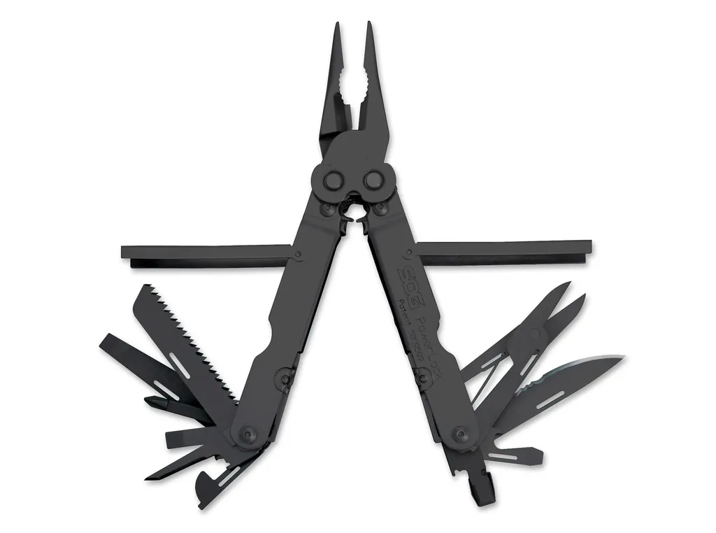 Pince PowerLock EOD Noir multifonction avec mécanisme à levier SOG