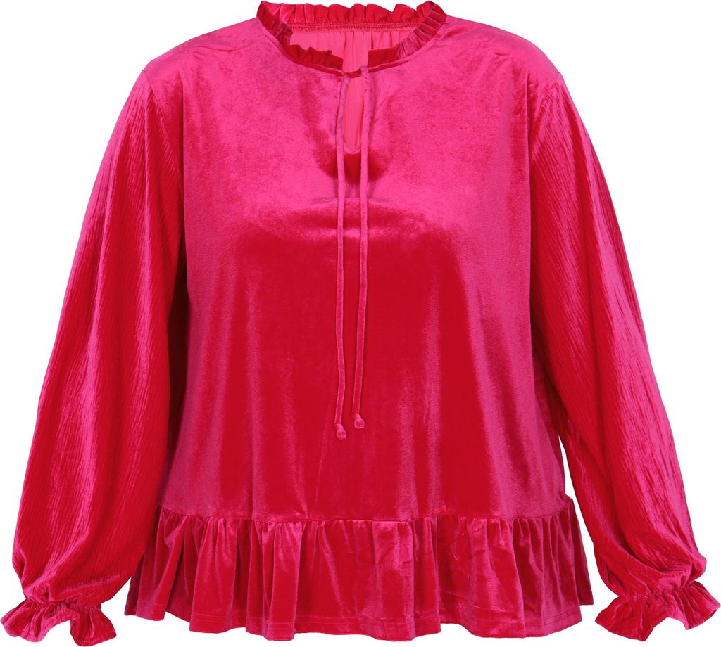 NAEMI damen bluse - fuchsia pink, XXXL