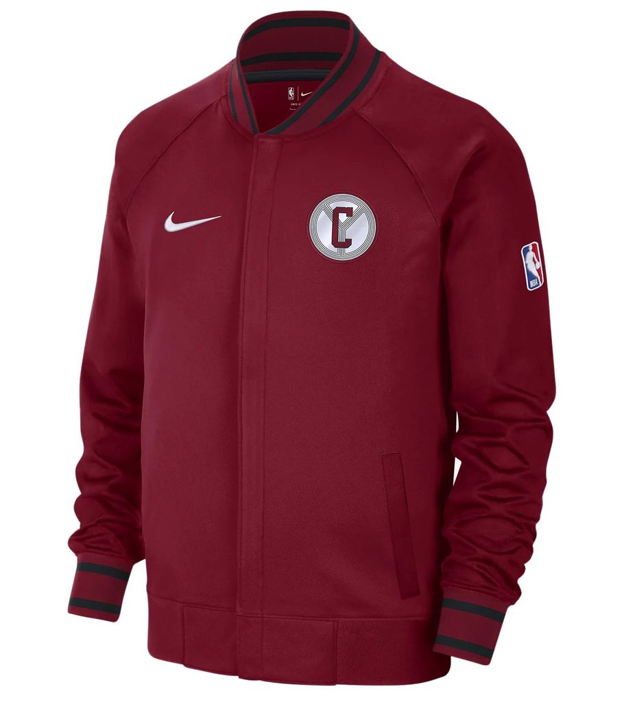 NIKE Chicago Bulls Showtime City Edition Herren Trainings-Jacke im College-Style Übergangs-Jacke mit Dri-FIT DN8399-698 Rot, Größe:L