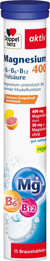 Doppelherz | Aktiv Magnesium 400 | 15 Portionen Produktbild 