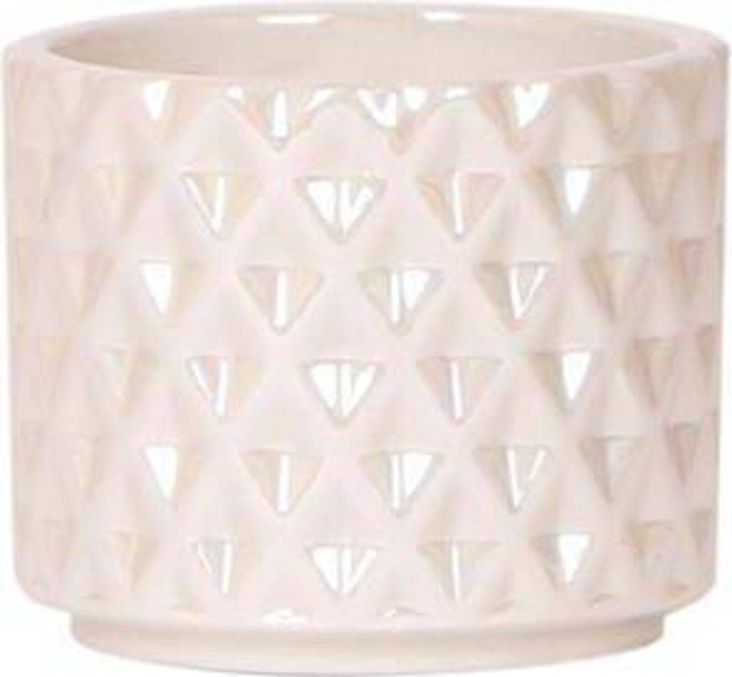Diamant Perle Dekotopf – Travertin – Ø6cm – Moderner Blumentopf in Steinoptik – Eleganter Dekotopf für Zimmerpflanzen, Kakteen & Sukkulen...