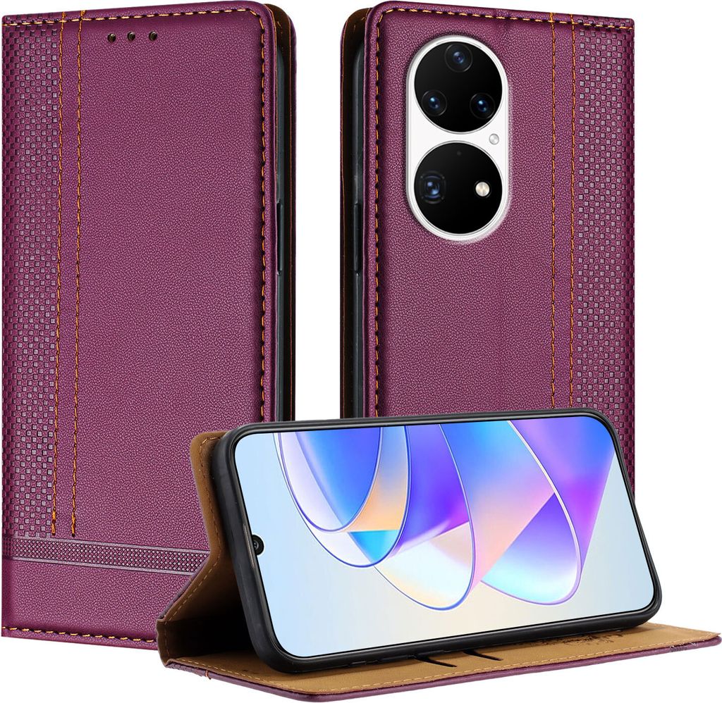 Handyhülle für Huawei P50 Pro Leder Flip Klappbare Produktbild 