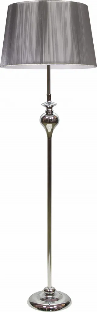 Lampadaire de Salon Moderne GILLENIA en Chrome avec Pied Élancé