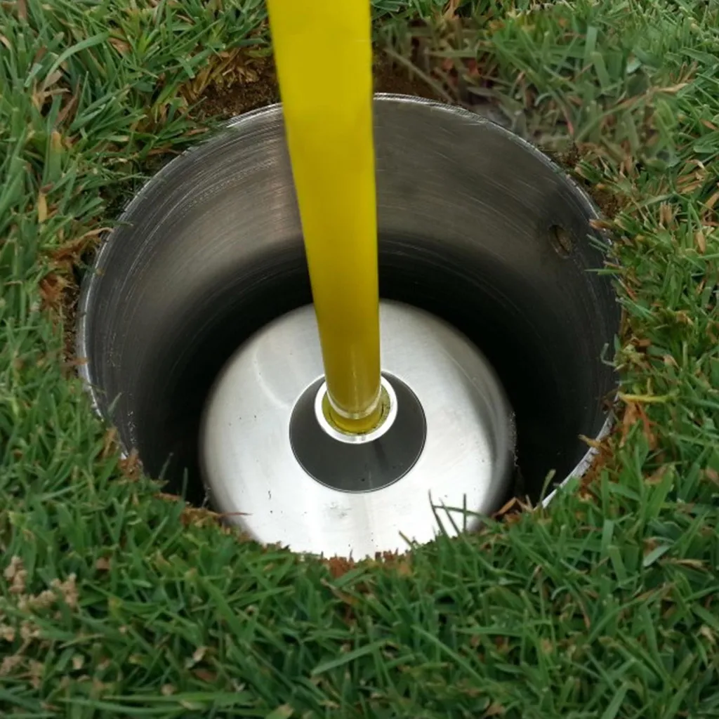 Drapeau de golf avec coupe et support en acier inoxydable pour jardin