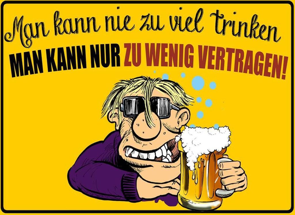 vianmo Holzschild 30x40 cm man kann nie zuviel trinken