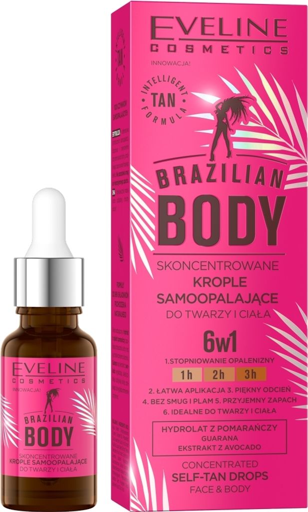 Eveline Brazilian Body Selbstbräunungs-Serum für Gesicht & Körper, 18 ml - Natürliche Bräune ohne Sonne