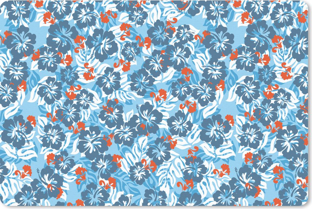 MuchoWow Schreibtischunterlage Hawaii - Blumen - Hibiskus - Sommer 60x40 cm - XXL Mauspad - Großes Mauspad