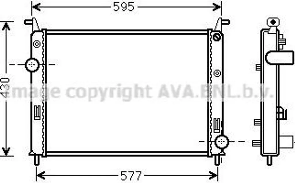 Éviter la surchauffe moteur Fiat avec le radiateur 51718122 AVA FTA2371