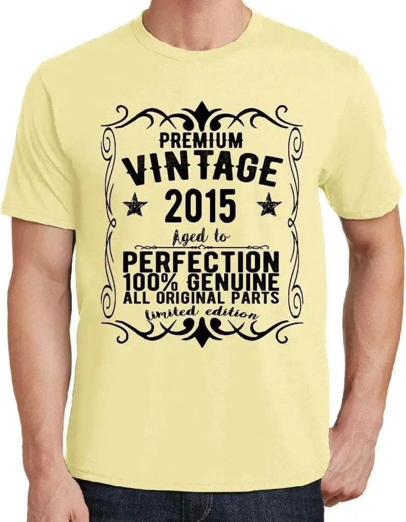Herren Grafik T-Shirt Alle Originalteile bis zur Perfektion gealtert 2015 – All Original Parts Aged to Perfection 2015 – Geschenk 9. Geburtstag