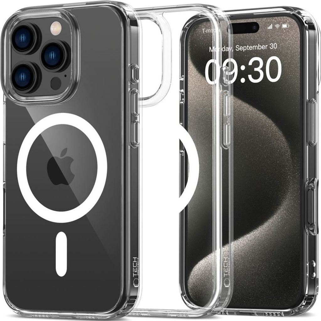 Tech-Protect FlexAir Hybrid MagSafe Hülle für iPhone 16 Pro Max - transparent