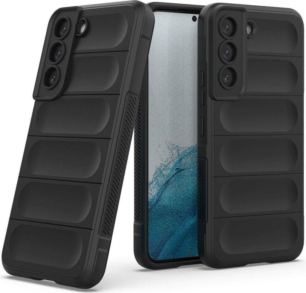 Samsung S22 5G Hülle, Weich TPU Silikon Stossfest Anti-rutsch Schutzhülle für Samsung Galaxy S22 5G Schwarz