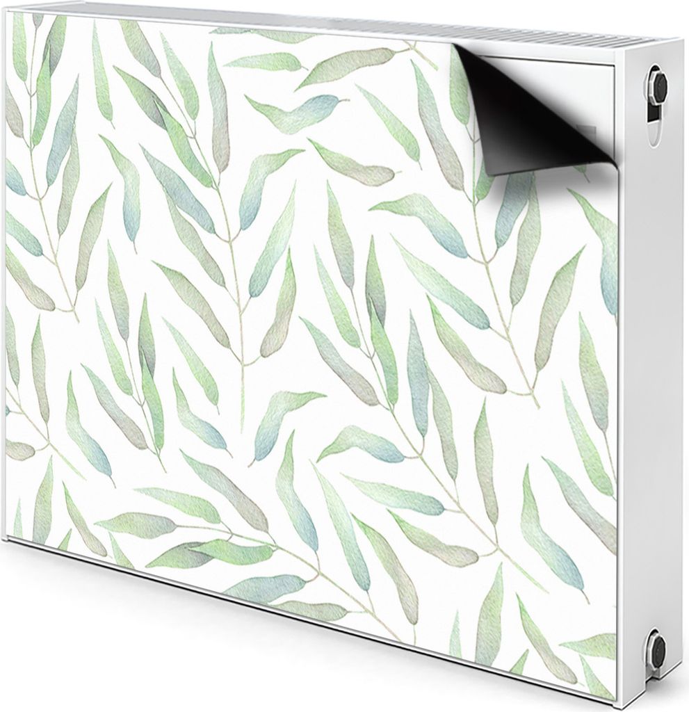 Magnet Heizung Verkleidung Abdeckung Heizung Heizkörperabdeckung 90x60 cm - Zarte, Blätter