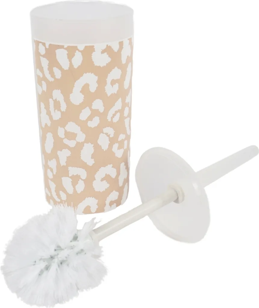 Set brosse de toilette avec support PANTHER beige 35 cm accessoire WC