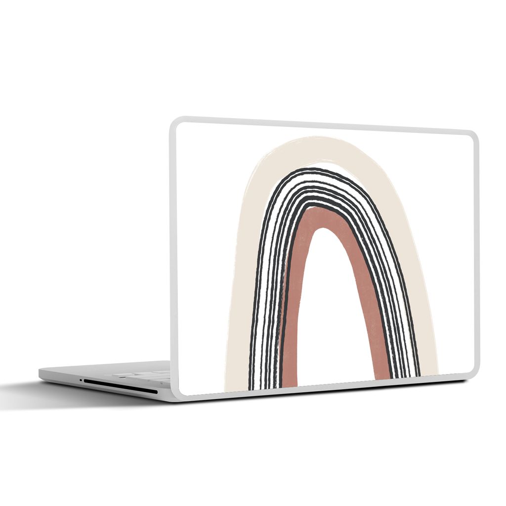 MuchoWow Laptop Aufkleber Sticker Cover Regenbogen - Pastell - Design 32.5x23.5 cm - Sticker für Laptop - Selbstklebend
