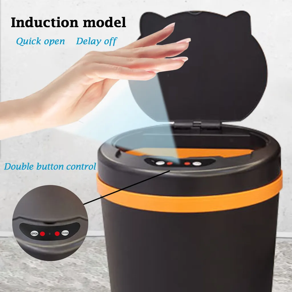 Poubelle automatique sans contact 10L avec couvercle anti-odeur - 3