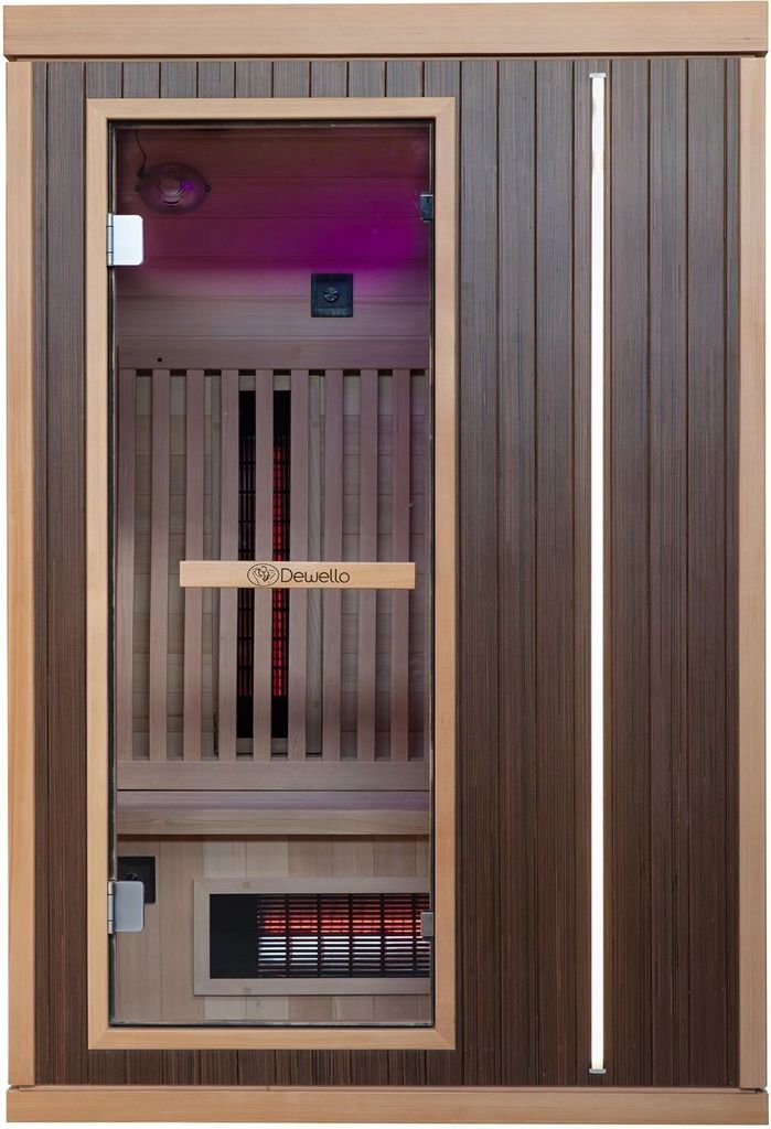 XL Luxus LED Infrarotsauna - Infrarotkabine 130x105 Dual-Therm Vollspektrum-2025