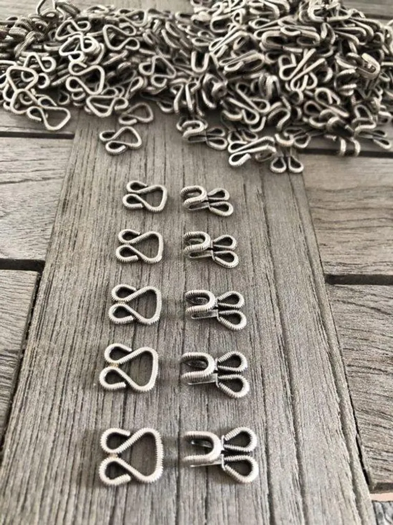 Fermoir de Sac et Vêtement Vintage en Argent 25mm à Coudre Lot x5