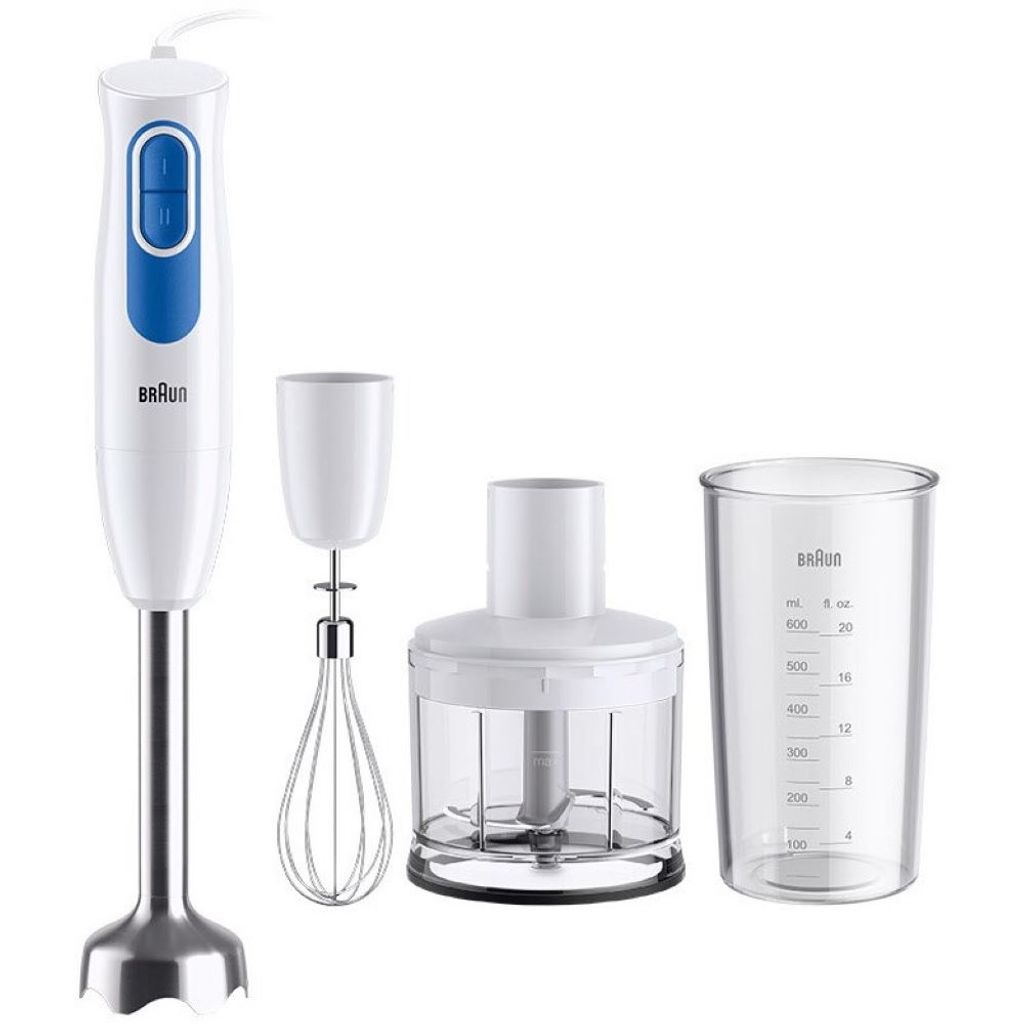 Braun MultiQuick Stabmixer Weiß/Blau – 600W, PowerBell, Produktbild 