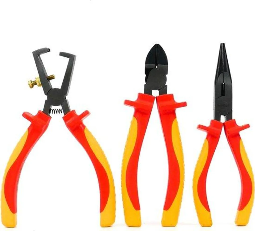 Set de pinces d'électricien isolées 1000V - Lot de 3 outils à main