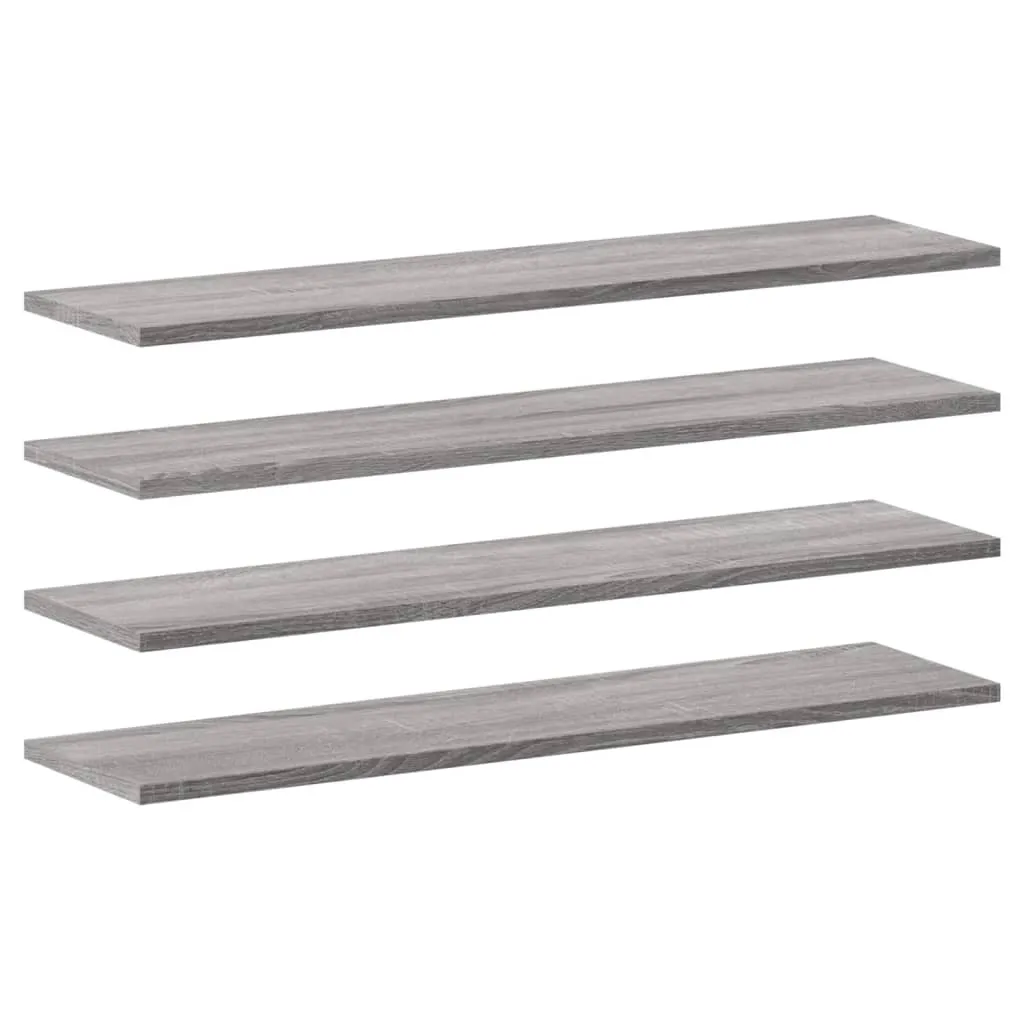 4 Mensole Parete 80cm Grigio Sonoma Legno Multistrato SYFAX™