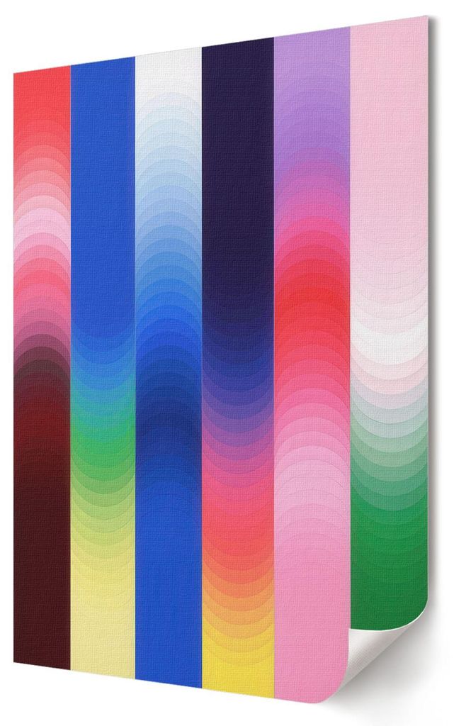 Regenbogenabstraktion- Kunstdruck A3 (29x42 cm) - Minimalistisch, Modern- Wandbild für Wohnzimmer Schlafzimmer & Flur, Modernes Poster Wanddeko, U...