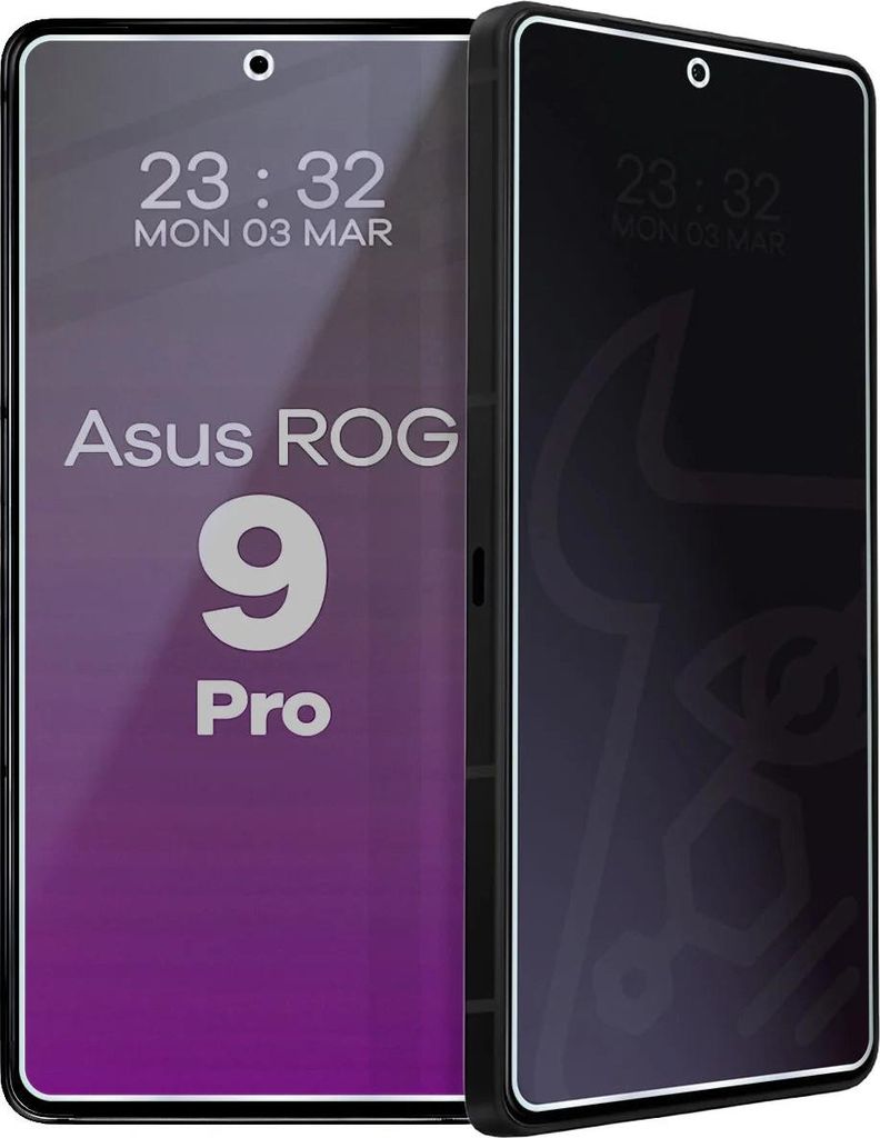 Hybridglas mit Privatschutzfilter für Asus ROG Phone 9 Pro, Bizon Glass Mule Shadow, Matt