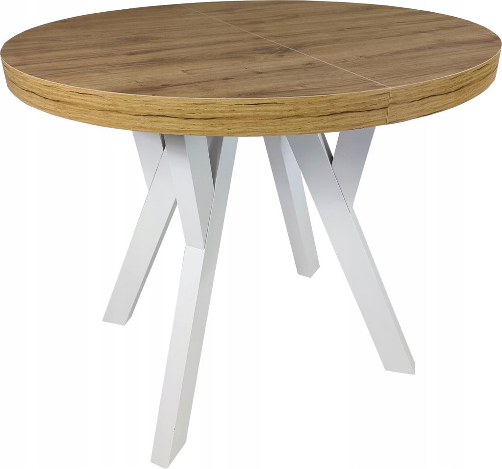 Runder klappbarer Eichentisch Ø110/210 cm
